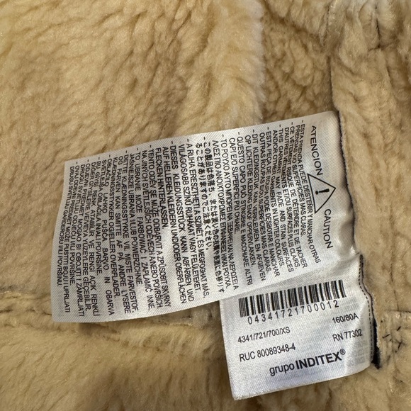 ZARA DARK BROWN CROPPED DOUBLE FACED VEST SIZE:XS 8073/238 - Picture 8 of 9